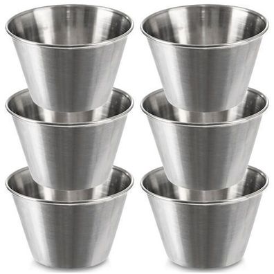 Edelstahl-Dip-Saucenschale 9,5 cm, 240 ml 6 Stück