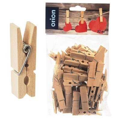 Dekorative Holzklammern 4,5 cm 50 Stück