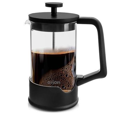 Schwarze 400-ml-Kolben-Kaffee- und Teemaschine aus Glas