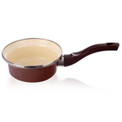 Brauner Emaille-Topf, 12 cm, 350 ml