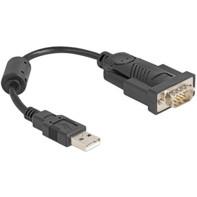 DELOCK Adapter USB 2.0 A > 1x Seriell DB9 RS-232 St/St 0,25m