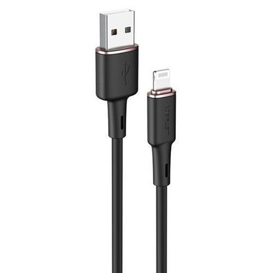 Acefast MFI-zertifiziertes USB-auf-Lightning Kabel, 1,2m, 2,4A, Schwarz (C2-02)