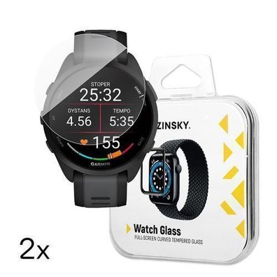 Gehärtetes Glas für Garmin Forerunner 165 Full Glue Uhr - 2 Stück
