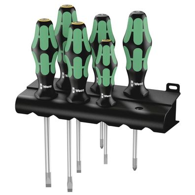 Wera 334/355/6 Kraftform Plus Lasertip Schraubendrehersatz