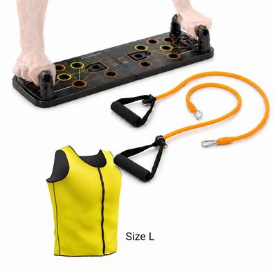 Fitness-Set Liegestützbrett & Sauna-Sportweste Herren L | InnovaGoods