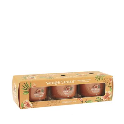 Yankee Candle Tropical Breeze Set of votive candles in glass