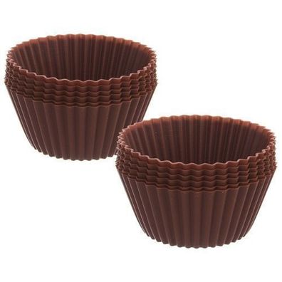 Orange Silikon-Muffinförmchen Sillinie 12 Stück
