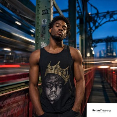 Brooklyn Mint Tank Top Notorious B.I.G. Herren Gr. M schwarz Rap HipHop Biggie