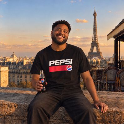 Pepsi T-Shirt Herren 2XL Schwarz Retro Logo 75 Jahre Jubiläum Spreadshirt Neu
