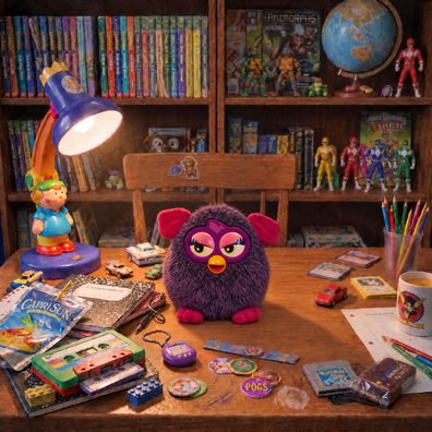 Hasbro Furby Plüsch Figur Lila Pink 25 cm 2013 Famosa Plüschtier ohne Elektronik