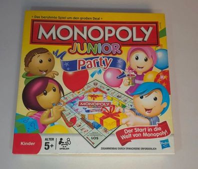 Monopoly Junior Party Parker Hasbro Kinderspiel Brettspiel vollst