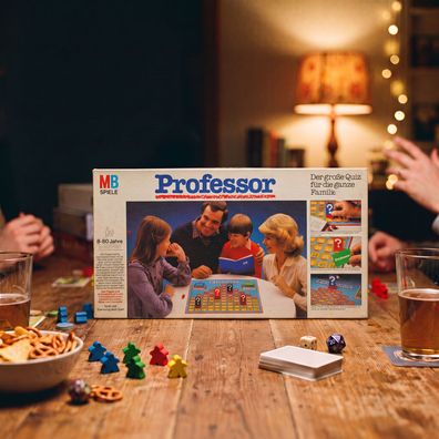 MB Professor Das große Quiz für die ganze Familie Brettspiel 1982 2-6 Spieler