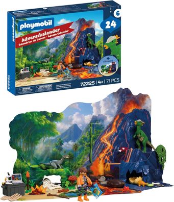 Playmobil | Dinos | Adventskalender: Dino?Expedition | 24?Tage?Abenteuer mit Forscher
