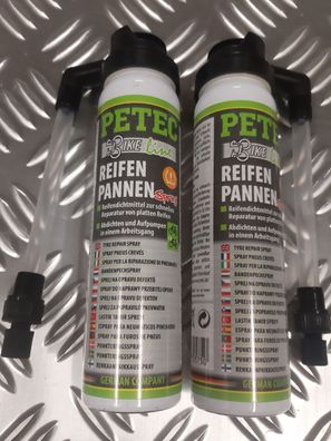 2 x PETEC Bikeline Reifenpannenspray Reifendichtmittel E-Bike Fahrrad 75ml 70575