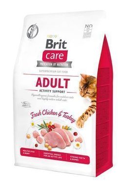 Brit Care Cat Activity Support Grain-Free Trockenfutter Pute Huhn Katze 0,4 kg