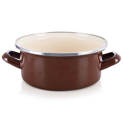 Brauner Emailletopf, 18,5 cm, 1,6 l