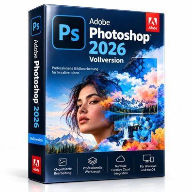 Adobe Photoshop 2026 - Vollversion | Deutsch | Windows