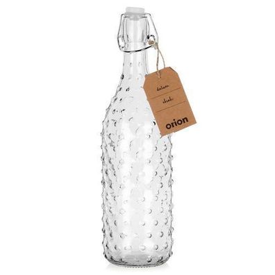 Glasflasche mit Clip, 1 l