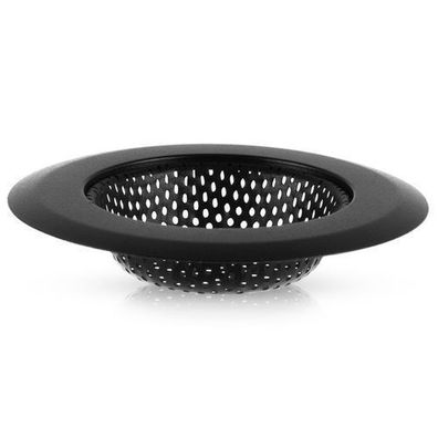 Spülbecken-Sieb aus schwarzem Stahl, 11,5 cm