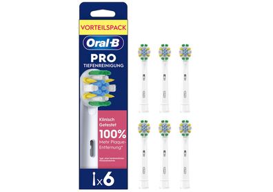 Oral-B Aufsteckbürsten PRO Tiefenreinigung = 6er Pack Neu & Original Bürsten