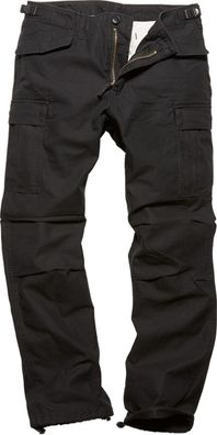 Vintage Industries Cargohose M65 Heavy Satin Pants Black