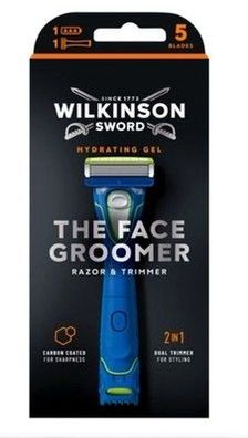 Wilkinson Hydro 5 The Face Groomer Rasierapparat, Trimmer, Styler mit 1 Klinge