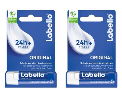 2x Labello Lippenpflege Original 48g 85000 Neu & OVP