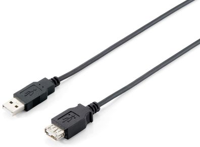 Equip 128851 Equip USB Kabel 2.0 A -> A St/Bu 3.00m Verl. schwarz Polybeutel
