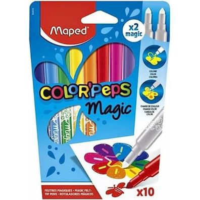 MAPED Faserschreiber Magic Color'Peps, 8 + 2 Stück, sortiert MAPED M844612