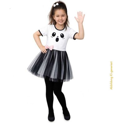 narrenwelt Kleid Geist inkl Haarreif Mädchen Halloween