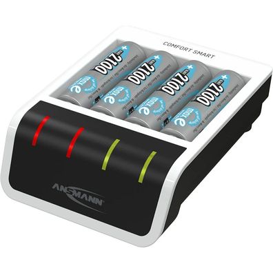 Ansmann Comfort Smart Ladegerät inkl. 4 AA Mignon Akkus 2100mAh