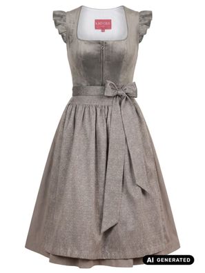Dirndl Tisha 70cm Länge grau