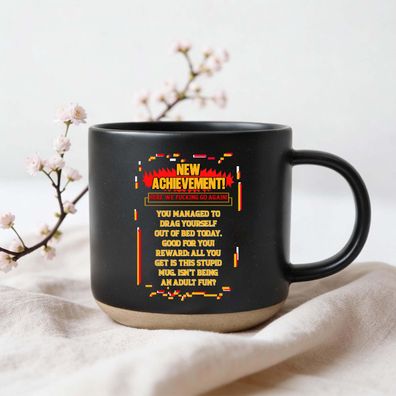 New Achievement Dungeon Crawler Carl Tasse LitRPG Weihnachtsgeschenk Gamer Leser