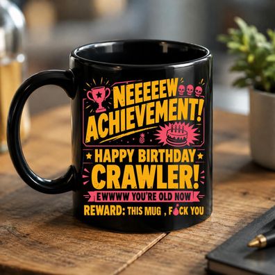 Tasse mit Spruch - Neeeeew Achievement Dungeon Crawler Carl Keramik Becher