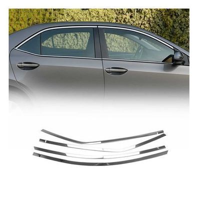 Fensterleisten Fensterrahmen für Toyota Corolla 2013-2025 Stufenheck Silber 10x