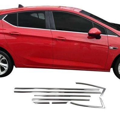 Fensterleisten Zierleisten für Opel Astra K 2015-2019 Edelstahl Chrom 8tlg