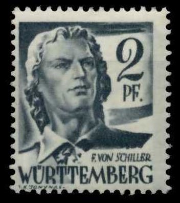FZ Württemberg 1. Ausgabe Spezialisiert Nr 2 postfrisch X7B3E42
