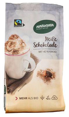 3x Naturata Heiße Schokolade, Nachfüllbeutel 300g