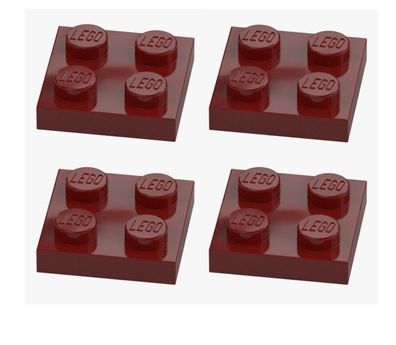 LEGO 4x Platte 2x2 New Dark Red Dunkelrot 3022 4585479 Plate Grundplatte NEU