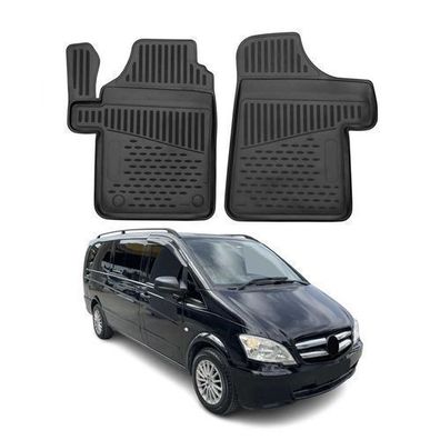 2003-2014 Mercedes Vito Viano W639 Fußmatten TPE Schwarz 2 tlg