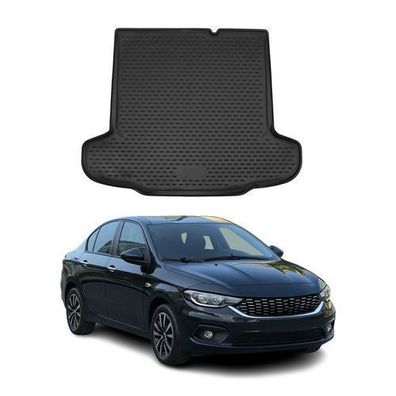 Kofferraummatte Kofferraumwanne für Fiat Tipo Stufenheck 2015-2025 Gummi TPE