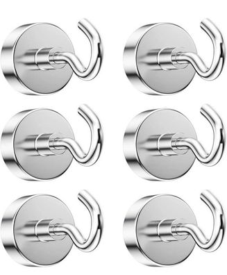 Newaner 6 stück 20MM magnethaken hält 12KG, extra stark magnet haken abnehmbar