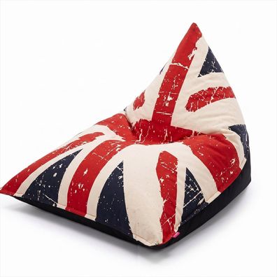 Union Jack Sitzsack British Style Vintage Retro Stoff Lounge Design