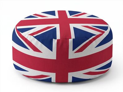 Union Jack Hocker Rund British Vintage Retro Pop Art Textil Hocker