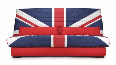 Union Jack 3-Sitzer Polstersofa British Style Retro Pop Art Dunkelblau