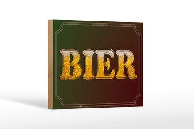Holzschild Bier Alkohol, 3 vers Größen, Spruch