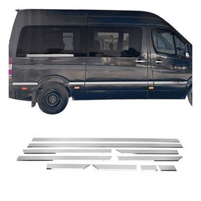 Seitentürleiste Türschutz für Mercedes Sprinter W906 2006-2018 L4 Langer Chrom