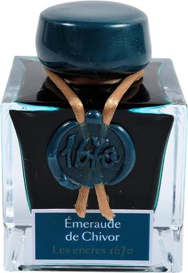 Jacques Herbin 15035JT - Tintenflakon / Kalligraphie Tinte 1670, 50 ml, mit goldfarbe