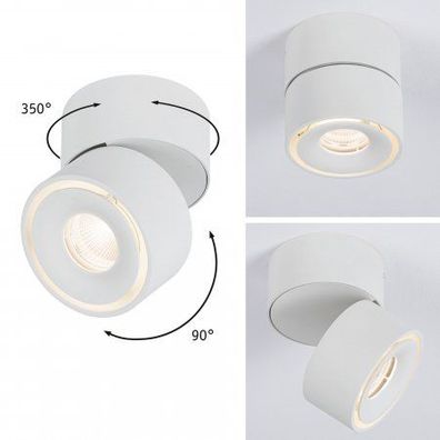 Paulmann No. 93373 Aufbauleuchte LED Spircle Weiß matt 8W 3000K 36°