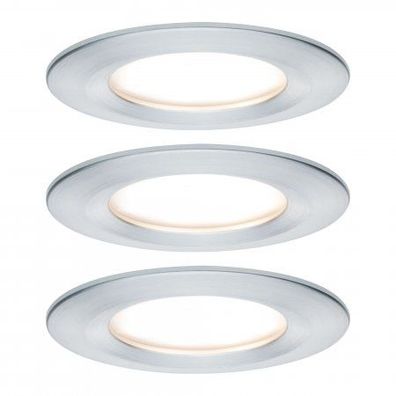 Paulmann No. 93901 Einbauleuchte LED Coin Slim IP44 rund 6W Alu 3er-Set dimmbar